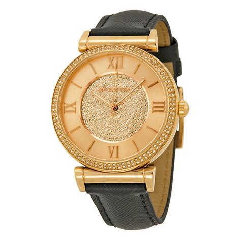 michael kors leather watch